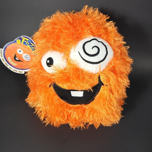 Imperial Toys Toys Fuzzbies Plush Ball Toy Nwt Dizzie Orange Fuzzy Inflatable Monster Bounce